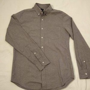 J.Crew grey men's long sleeve MEDIUM shirt
